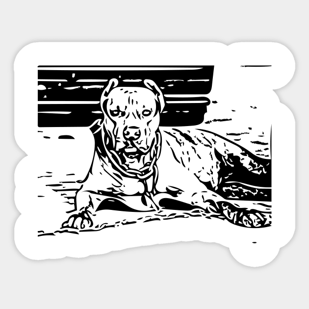 Pitbull Sticker by Al1cee